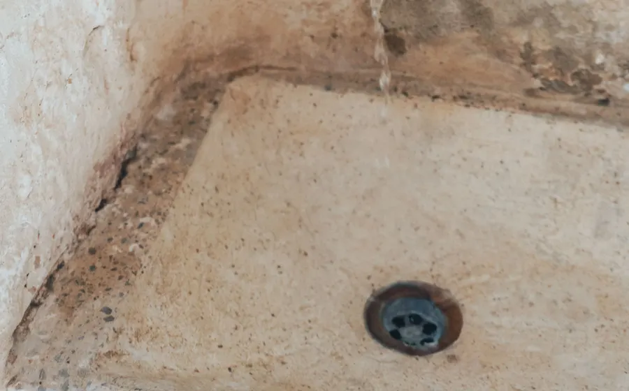 Aging bathroom fixture typical of older Mesa, Arizona homes
