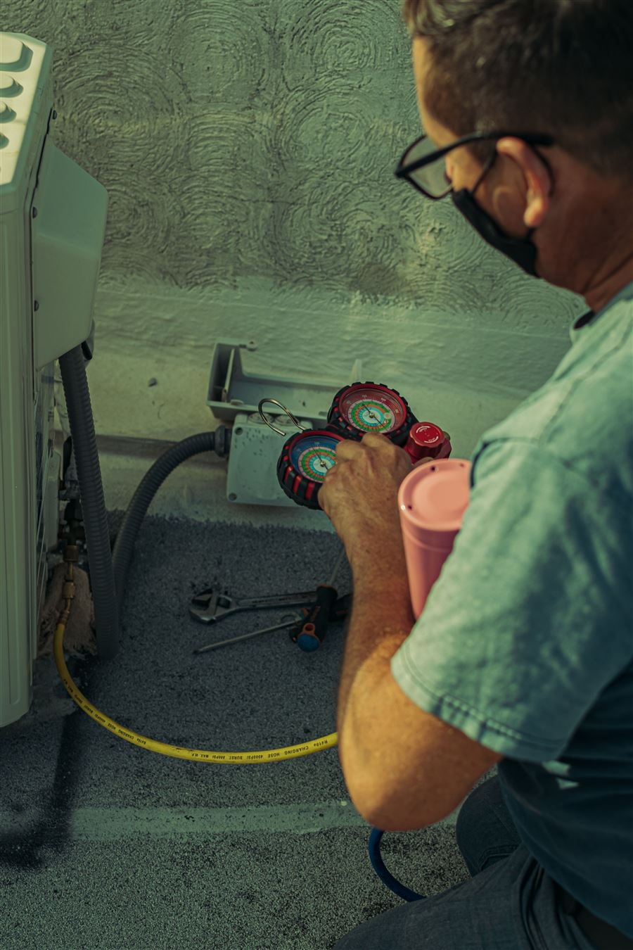 Licensed plumber Mesa AZ technician working on a home water line